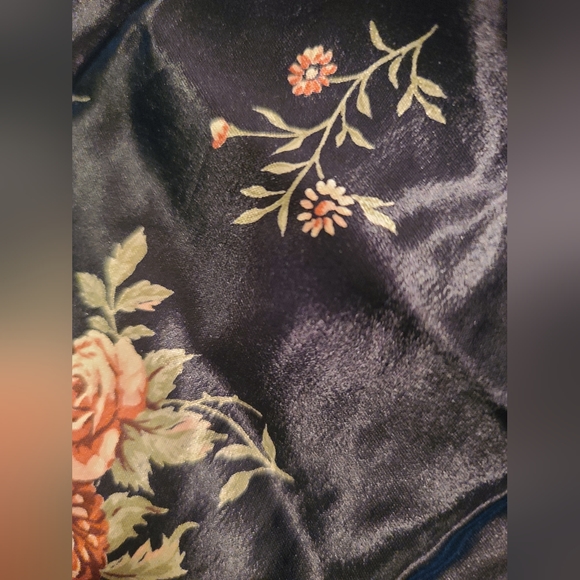 Sostanza vintage satin floral flare short skirt szS - Picture 2 of 6